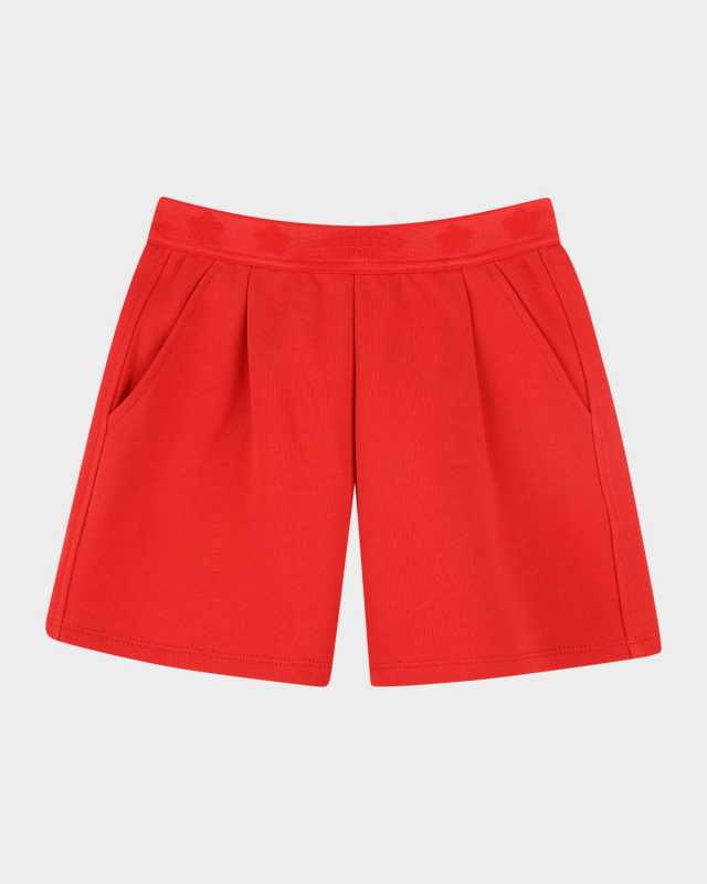 Girl's Floral Logo-Print Shorts, Size 2-4